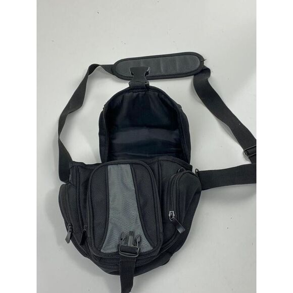 Padded Camera Holster Black Shoulder Crossbody Bag 8in L x 5in W x 9in H S1341 - Picture 4 of 5